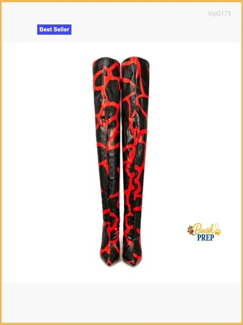Thigh High Boots Over the Knee Stiletto Heel Pointed Toe Back Zipper Animal
